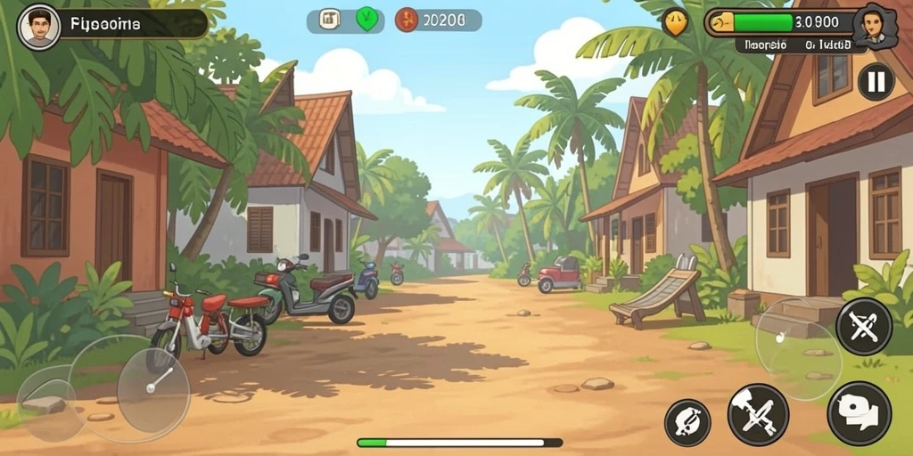 Ruang permainan yang menakjubkan dengan grafis realistis.